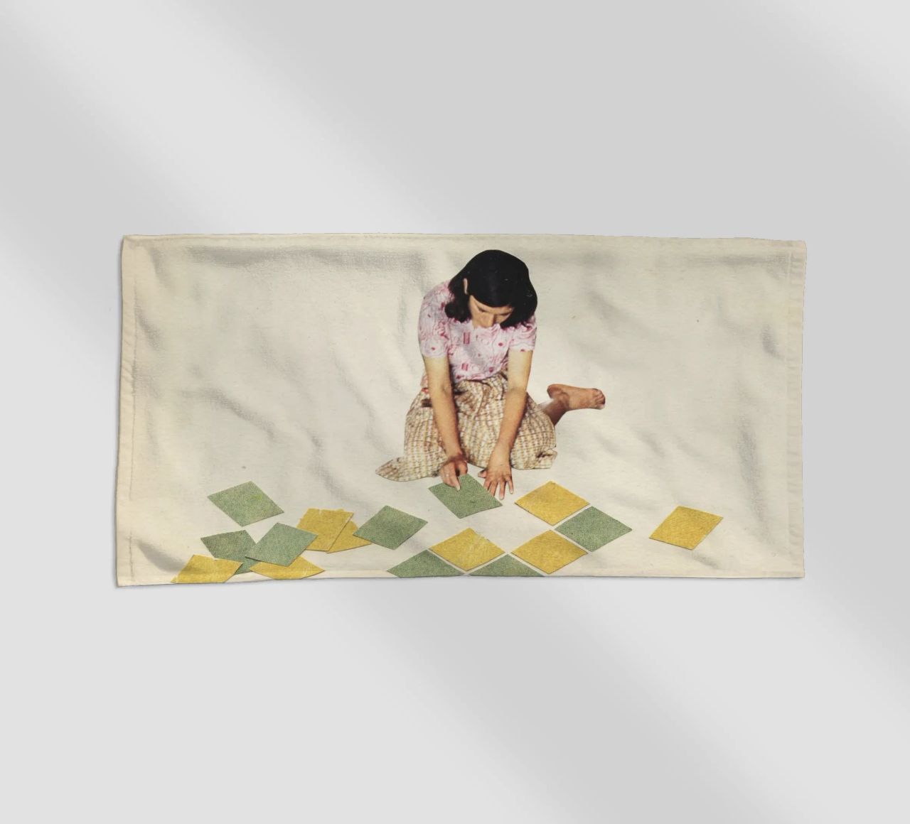 Work in Progress beach towel by Cassia Beck Collage