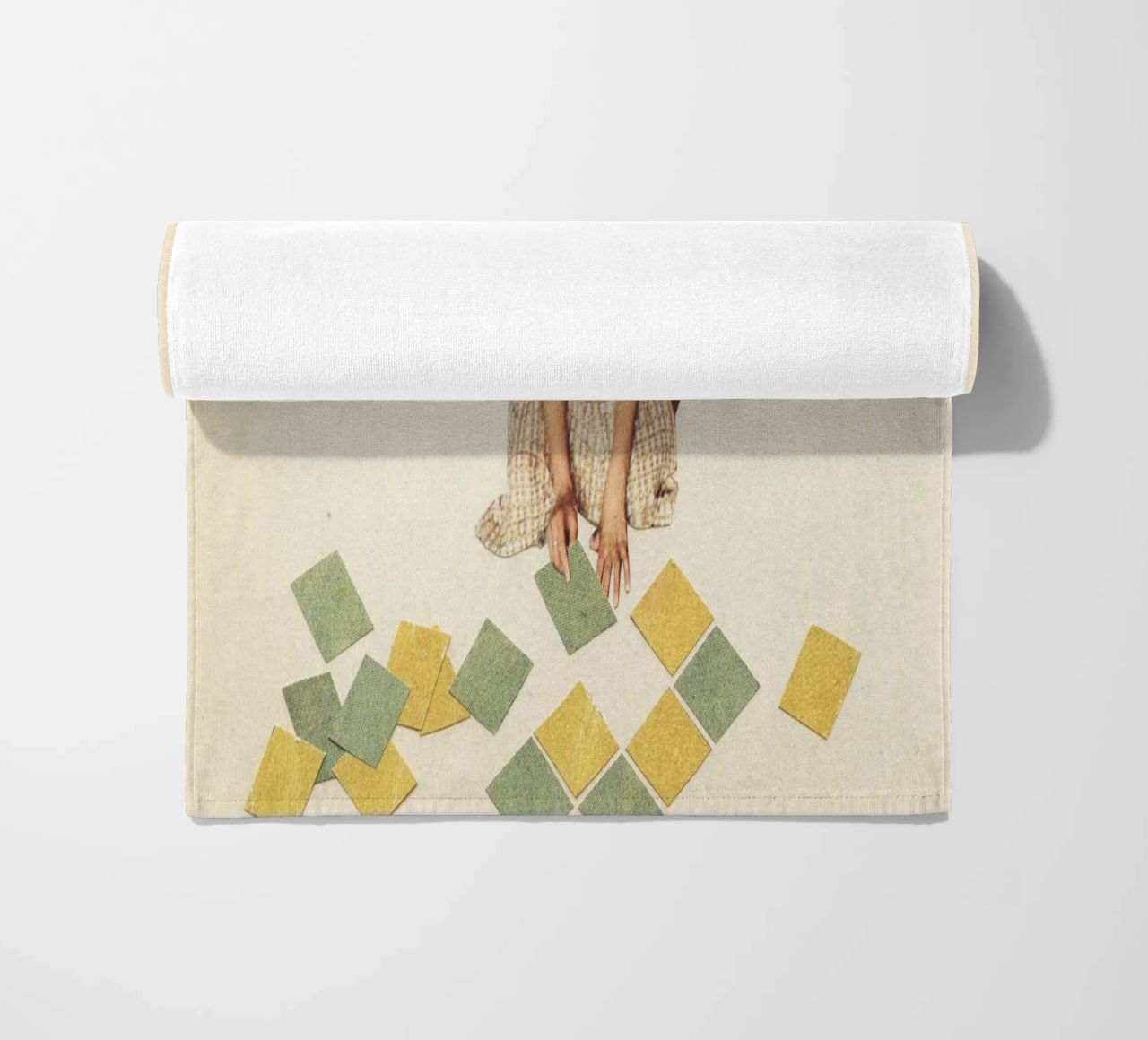 Work in Progress beach towel by Cassia Beck Collage