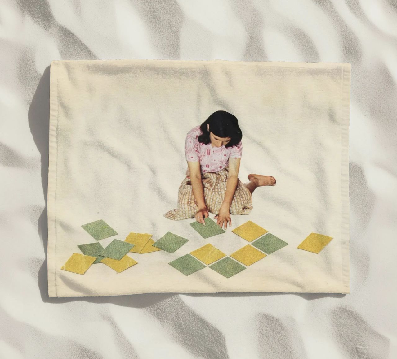 Work in Progress beach towel by Cassia Beck Collage