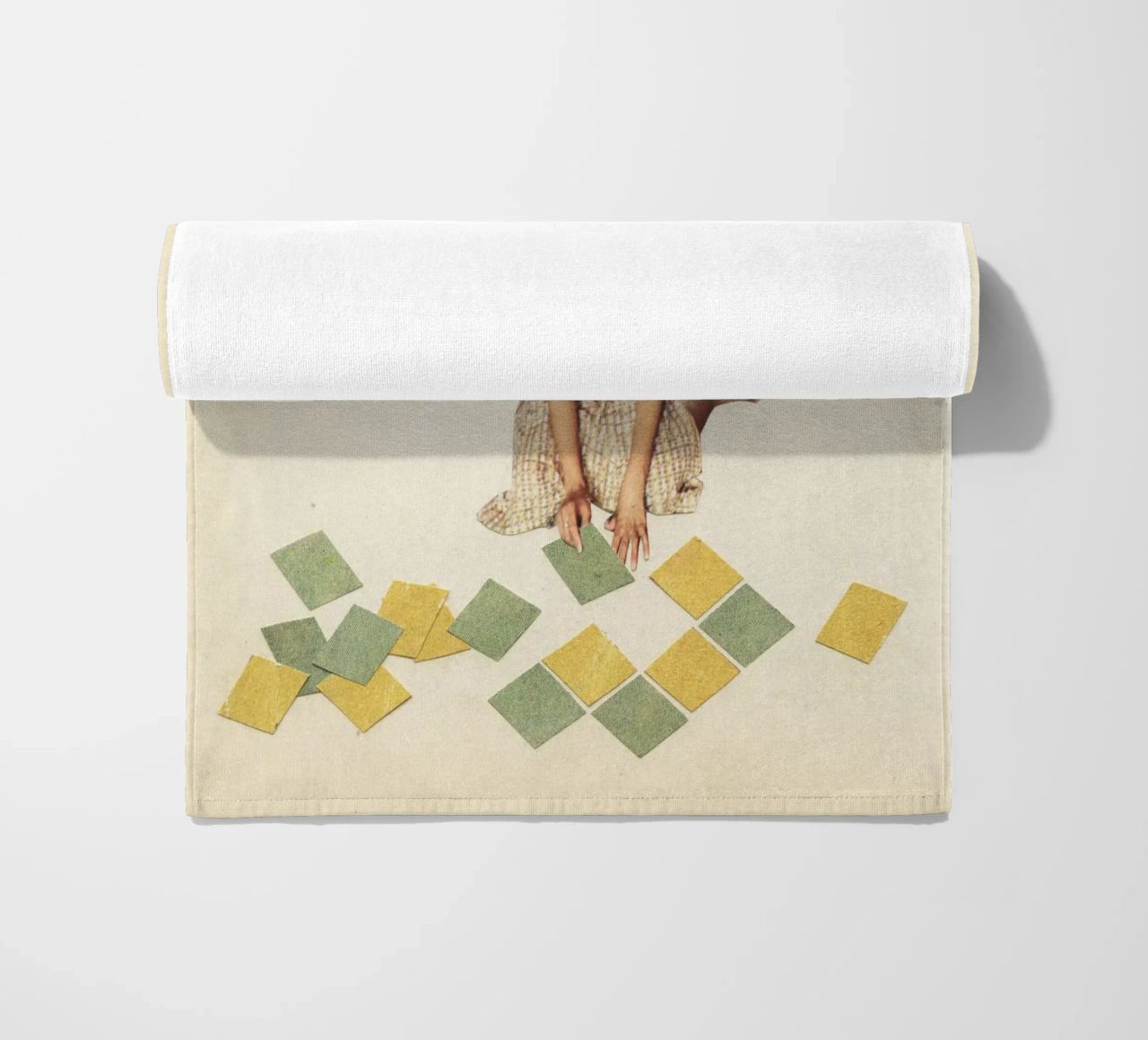 Work in Progress beach towel by Cassia Beck Collage