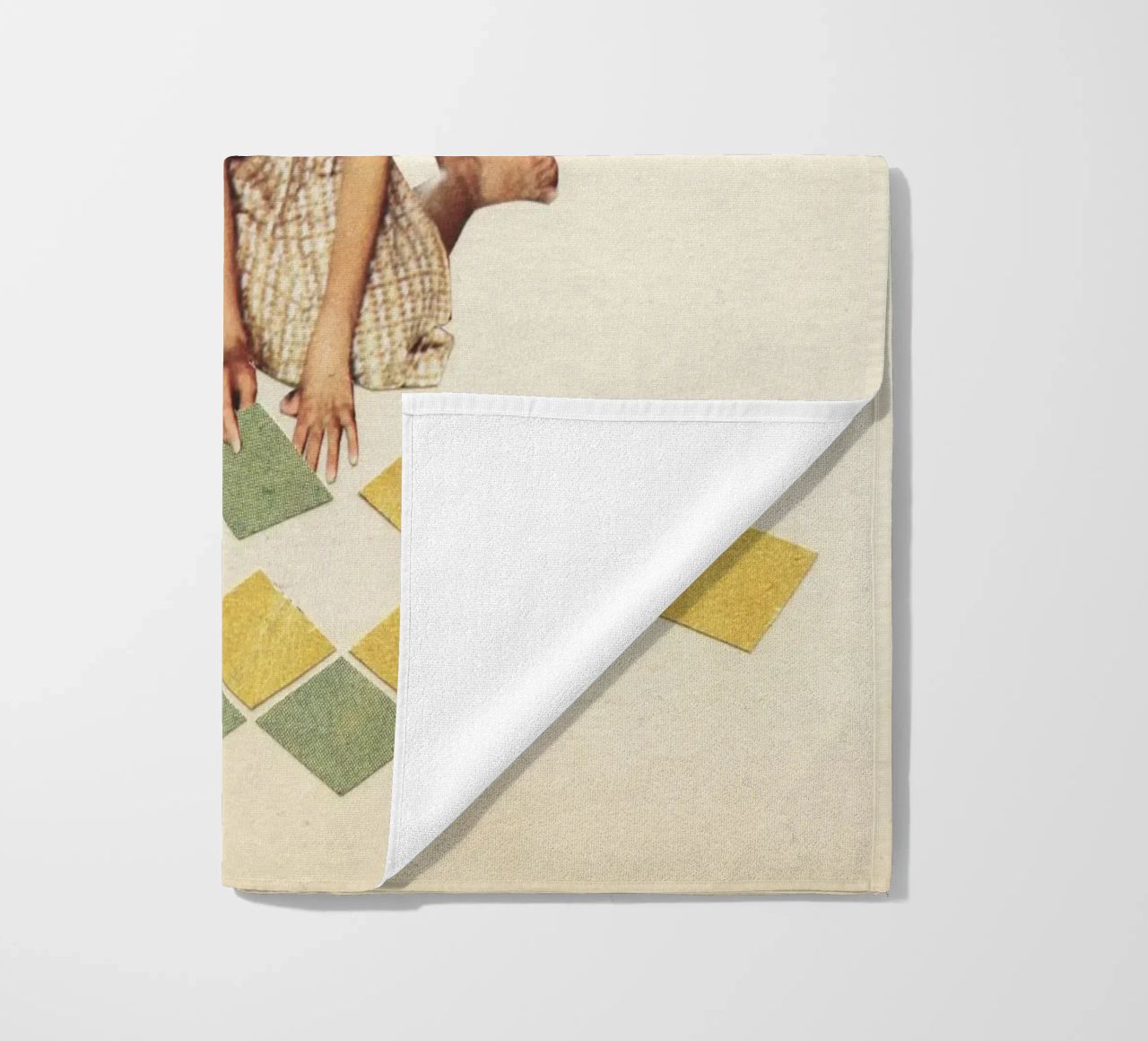 Work in Progress beach towel by Cassia Beck Collage