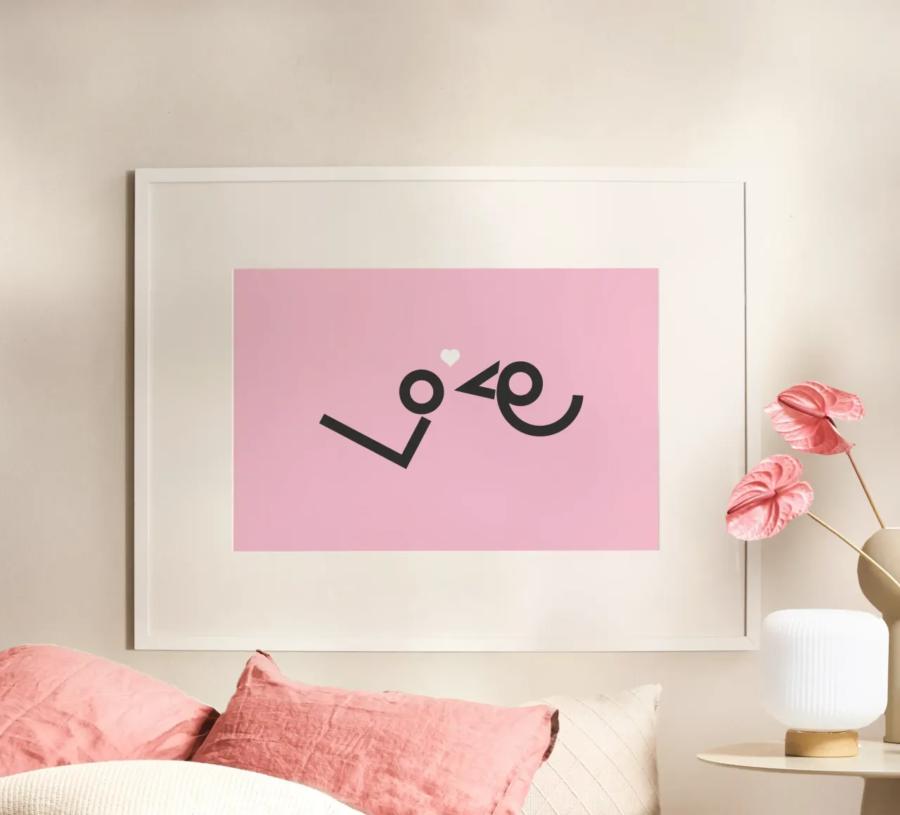 Love Birds poster with plastic frame by KHouse Studio