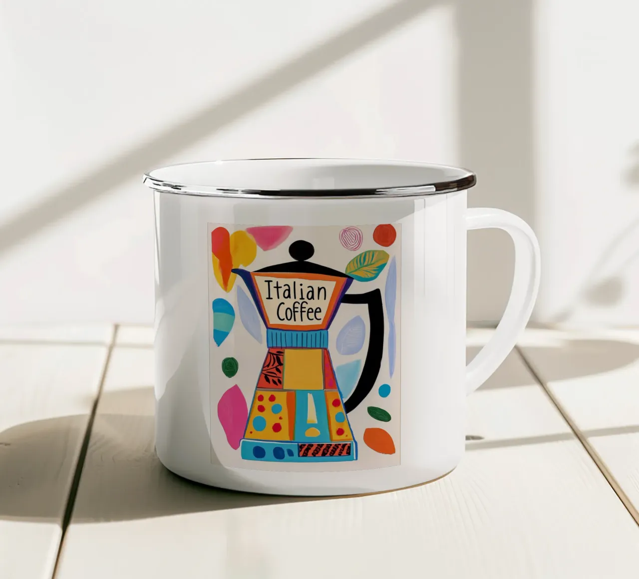 Bunte Espresso Liebe taza de esmalte de Carinaprint