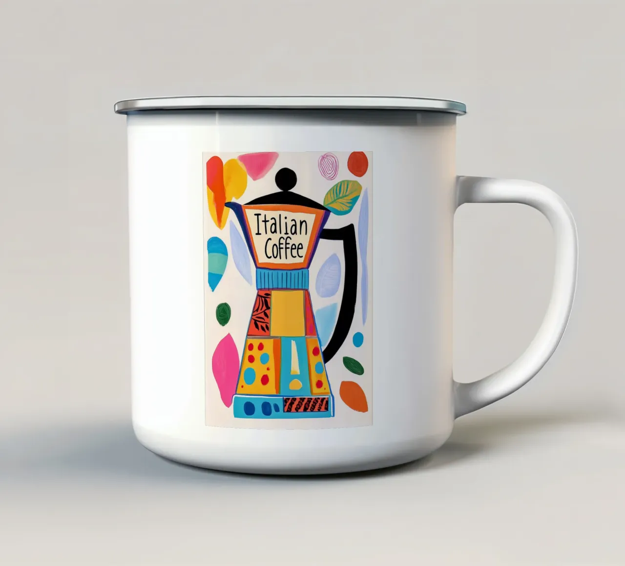 Bunte Espresso Liebe emaille mok van Carinaprint