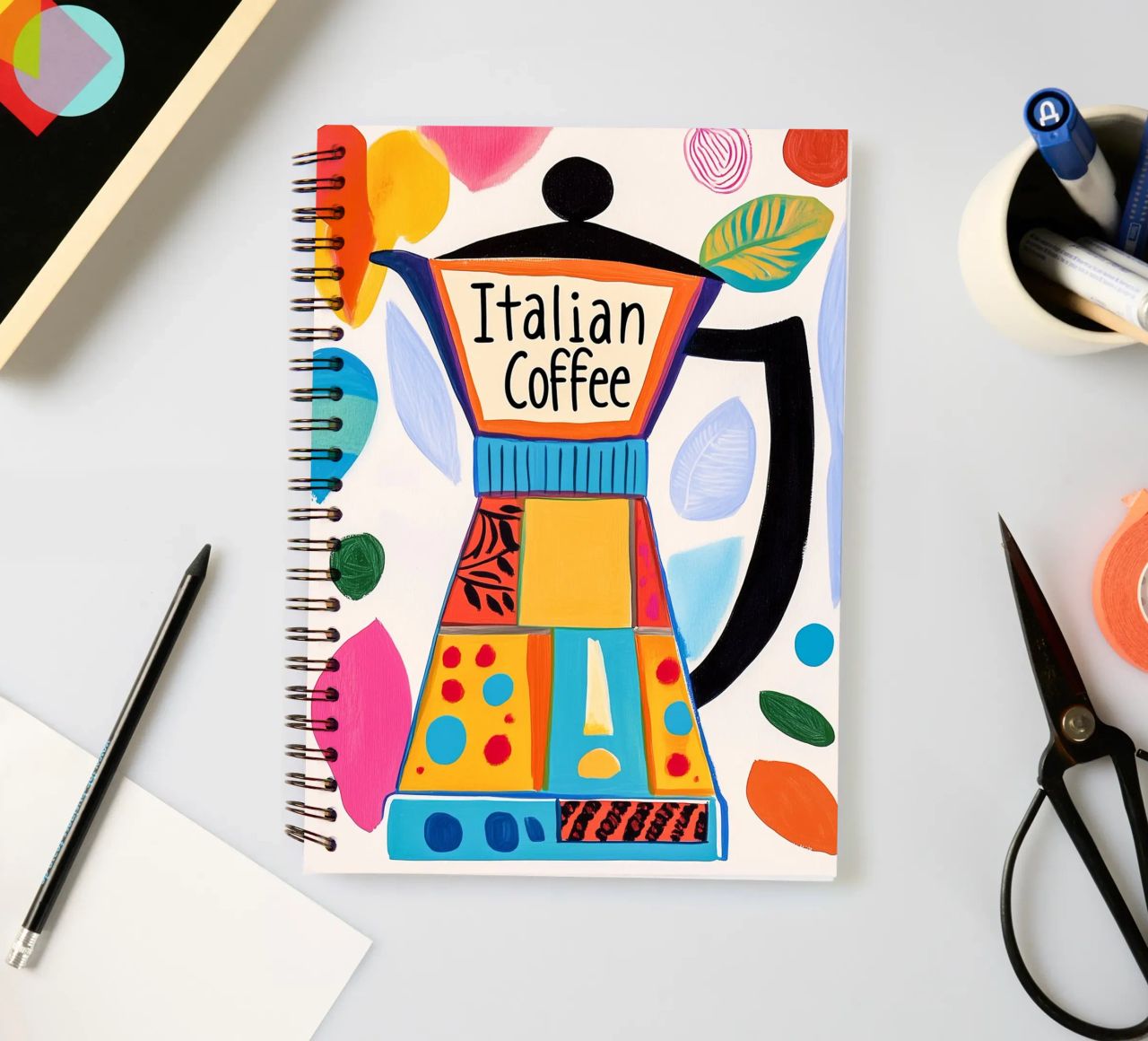Bunte Espresso Liebe spiral notebook by Carinaprint