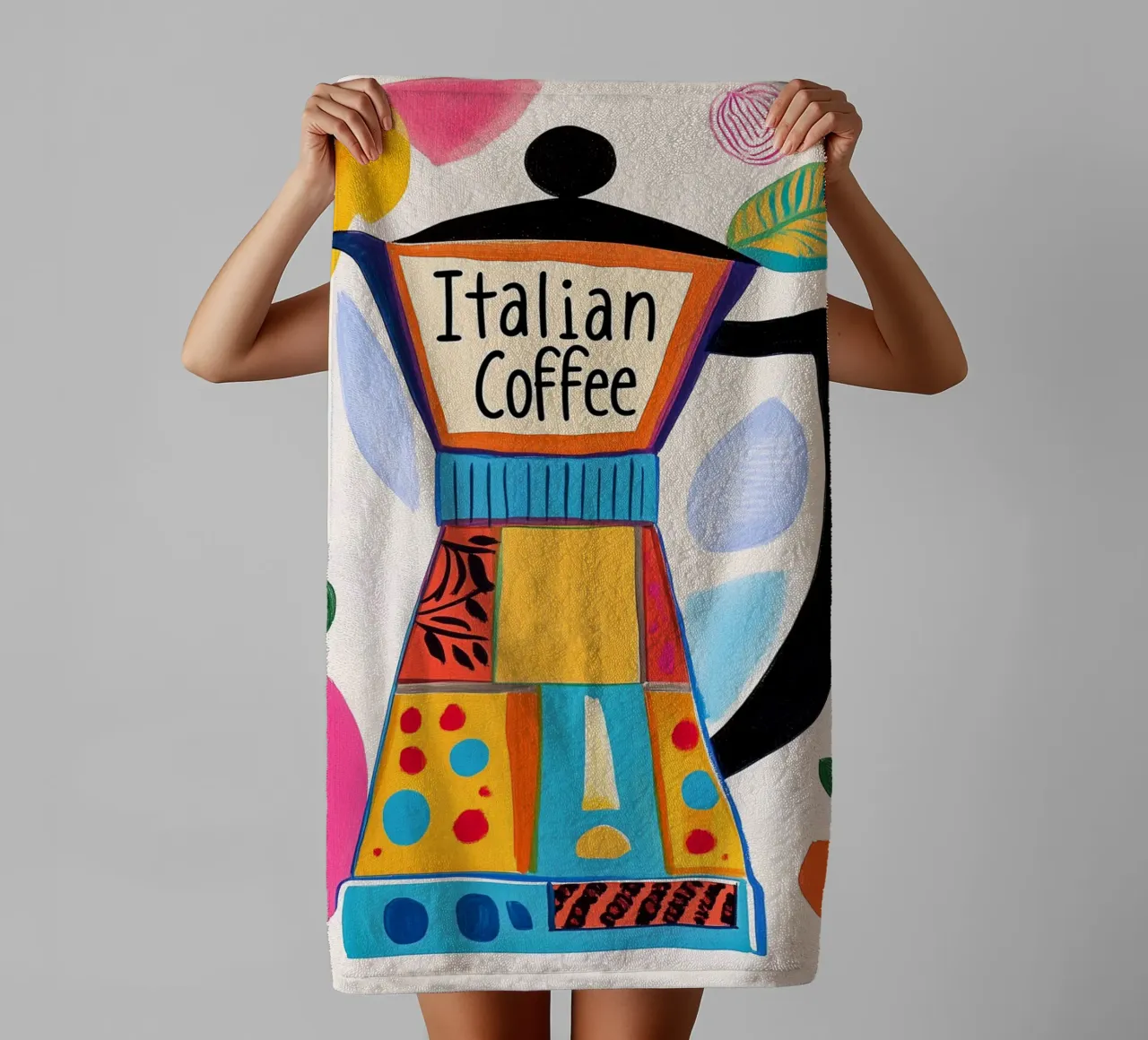 Bunte Espresso Liebe serviette de bain de Carinaprint