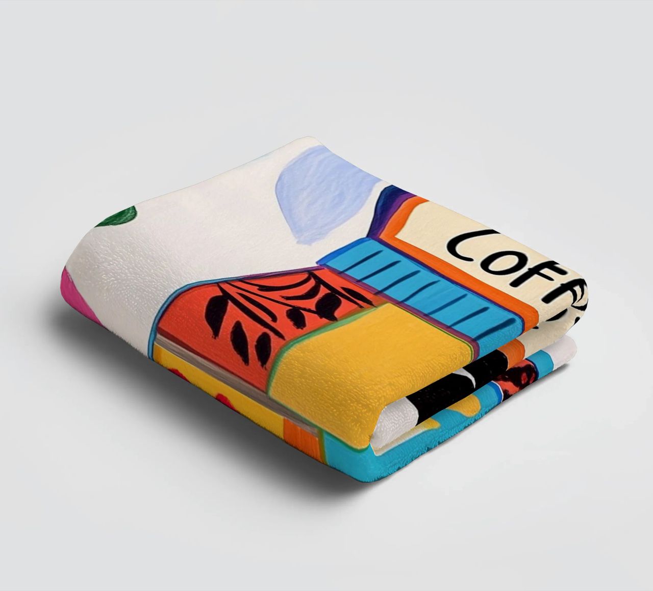 Bunte Espresso Liebe towel by Carinaprint