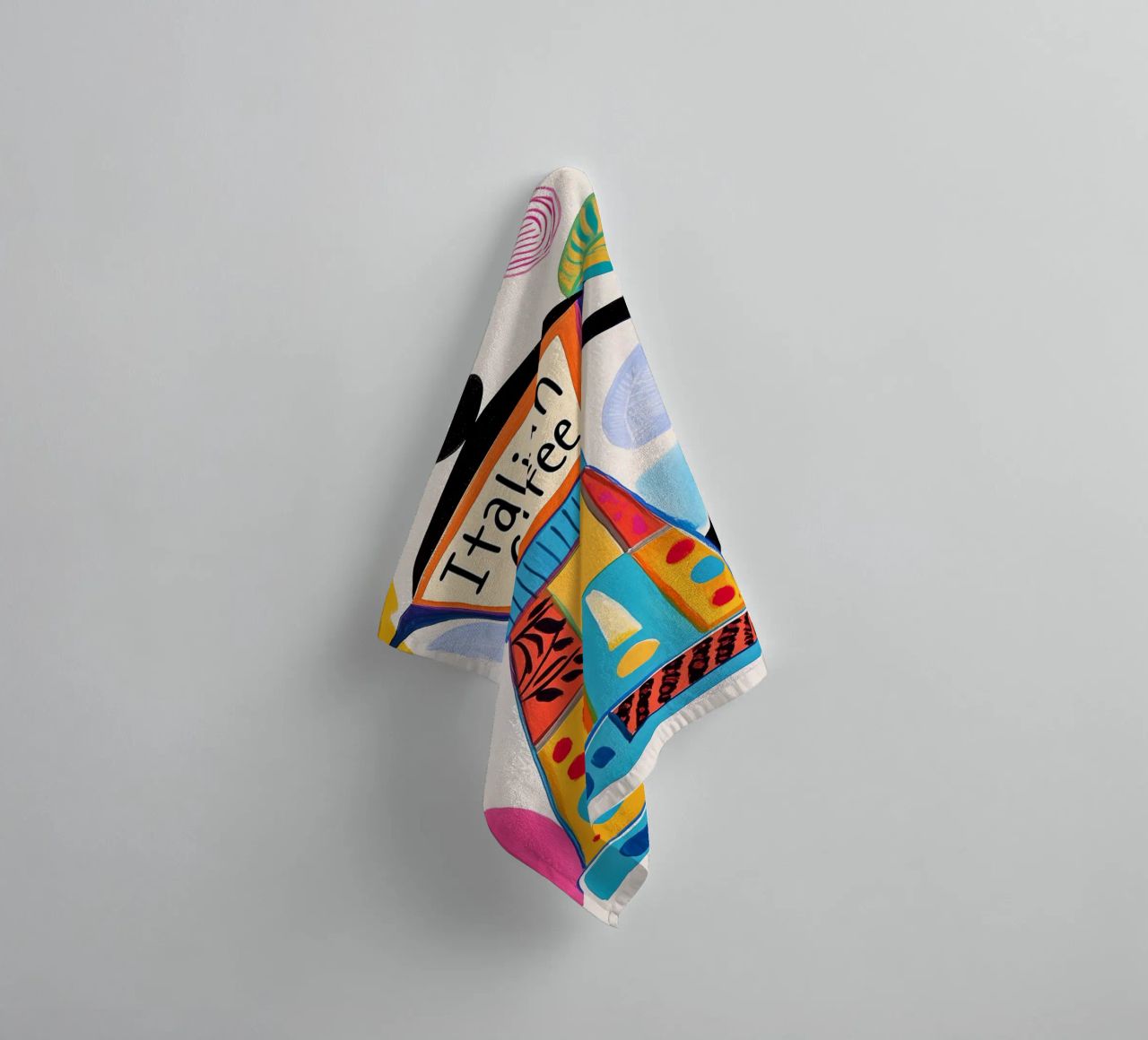 Bunte Espresso Liebe towel by Carinaprint