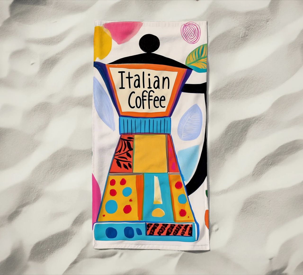 Bunte Espresso Liebe telo mare da Carinaprint