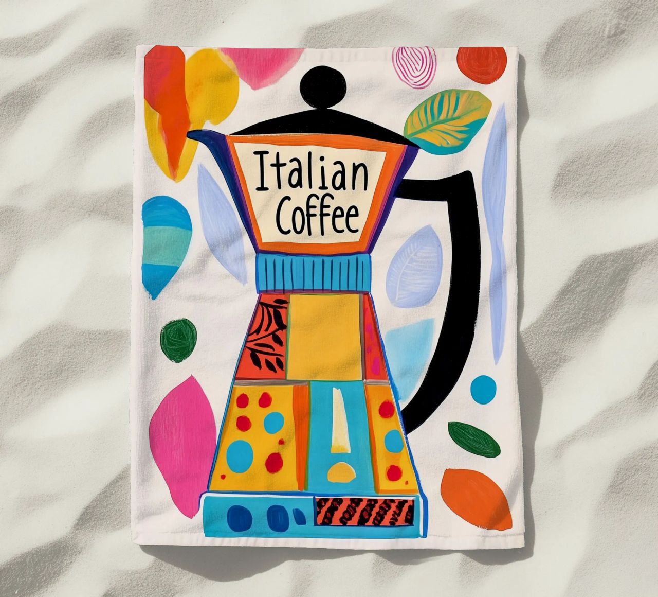 Bunte Espresso Liebe telo mare da Carinaprint