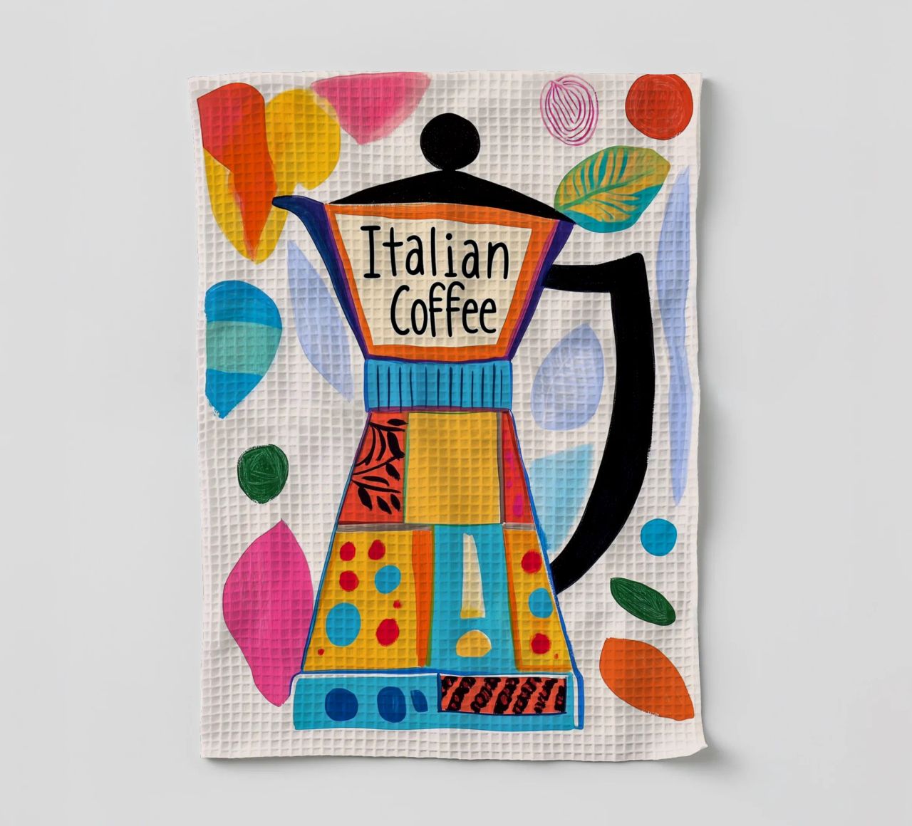 Bunte Espresso Liebe tea towel by Carinaprint