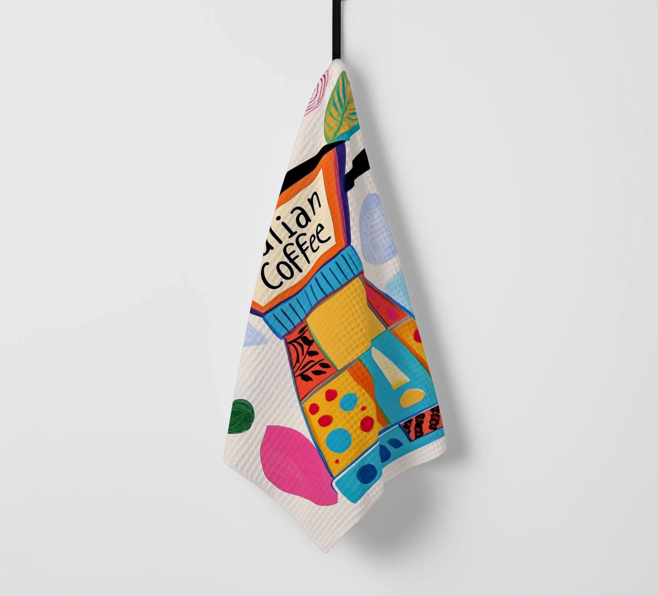 Bunte Espresso Liebe tea towel by Carinaprint