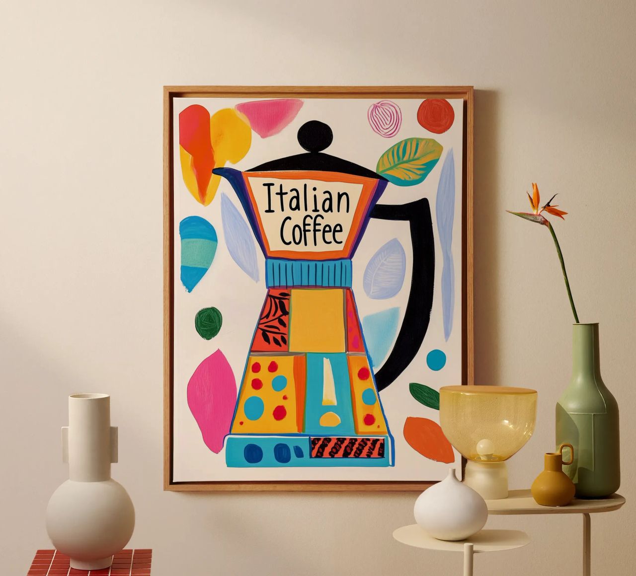 Bunte Espresso Liebe canvas by Carinaprint