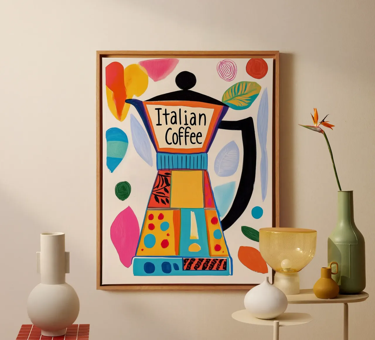 Bunte Espresso Liebe canvas by Carinaprint