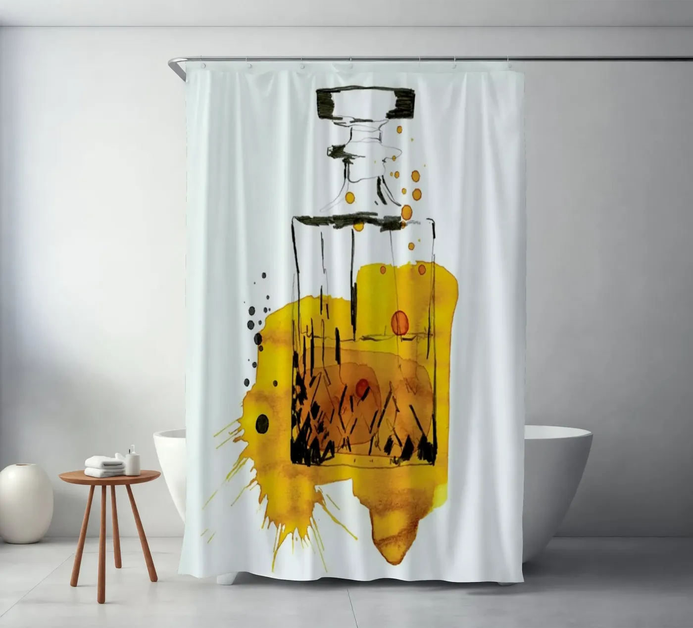 Cin Cin Duschvorhang von Ekaterina Koroleva