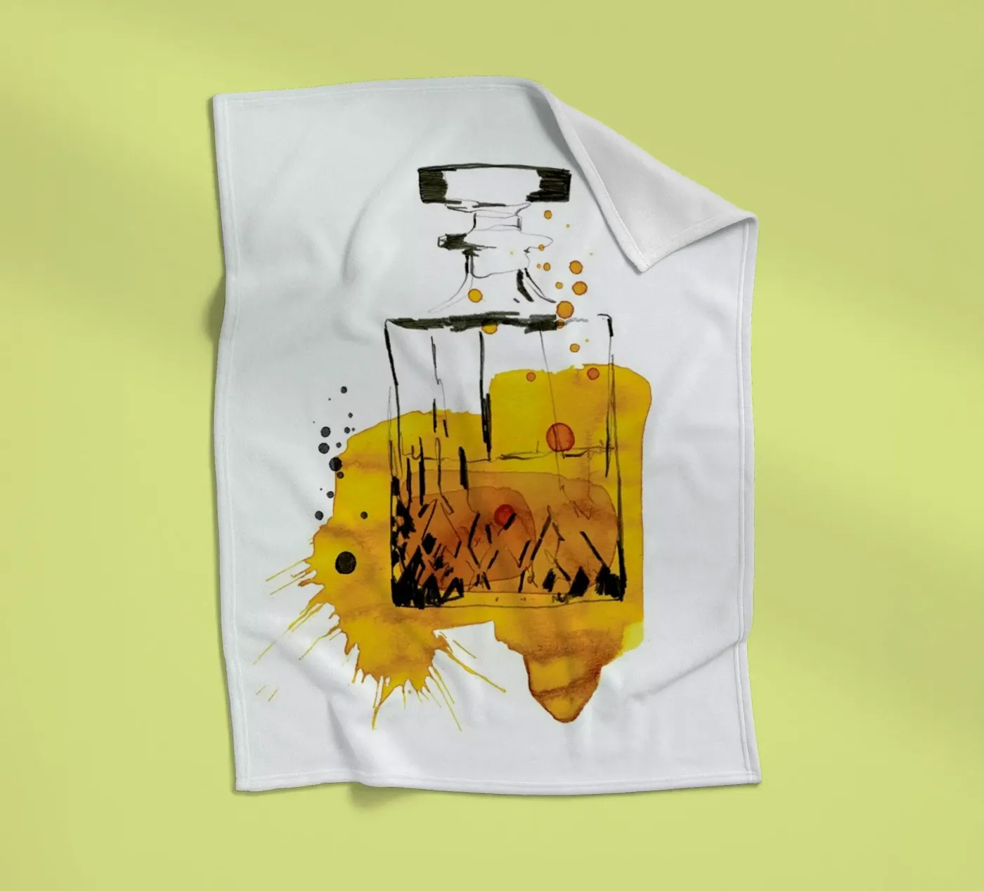 Cin Cin fleece blanket by Ekaterina Koroleva