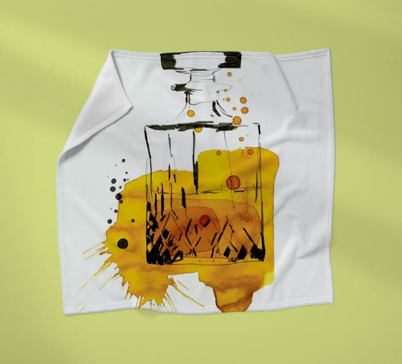 Cin Cin fleece blanket by Ekaterina Koroleva