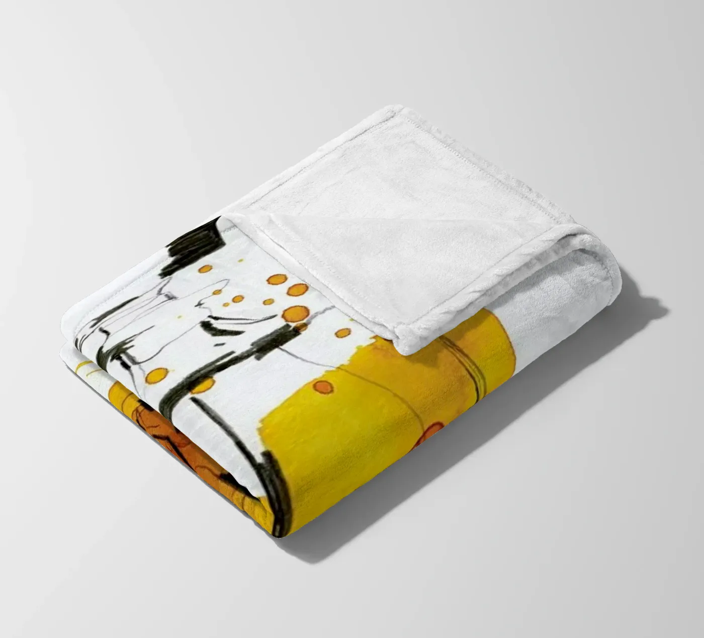Cin Cin fleece blanket by Ekaterina Koroleva