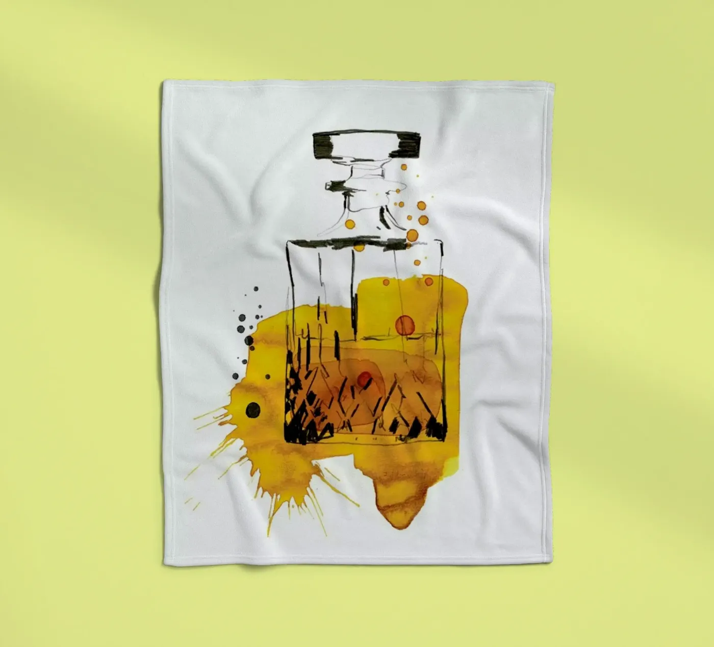 Cin Cin fleece blanket by Ekaterina Koroleva