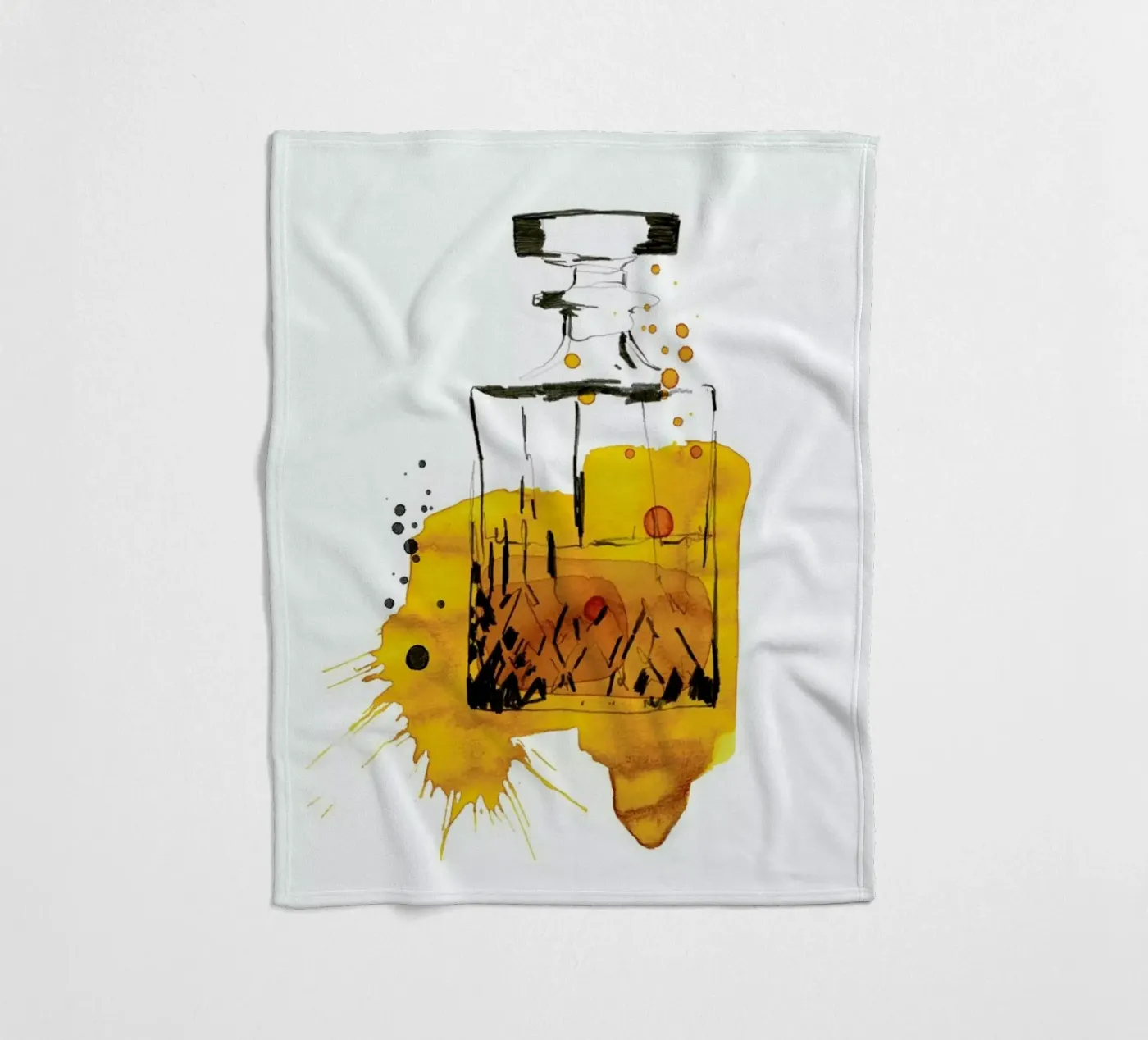 Cin Cin fleece blanket by Ekaterina Koroleva