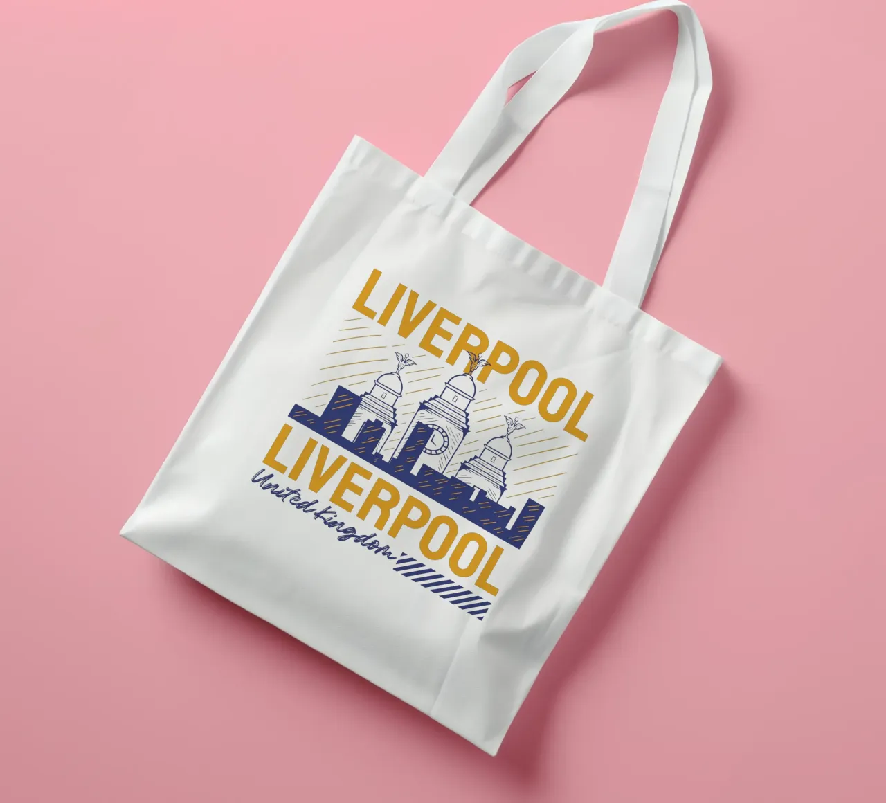 Design artistico classico di Liverpool borsa in juta da rivariahill