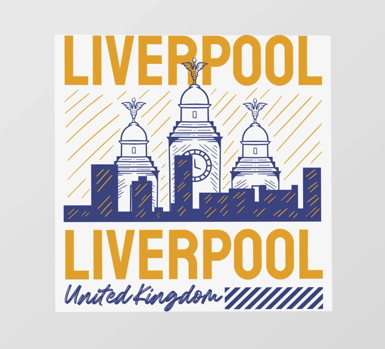 Design artistico classico di Liverpool telo in pvc da rivariahill