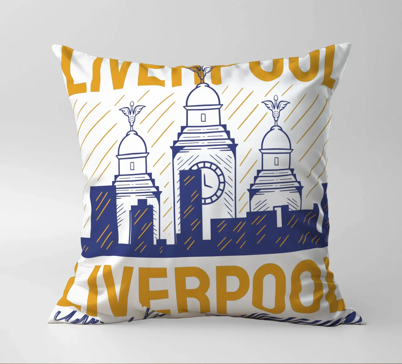 Design artistico classico di Liverpool cuscino da rivariahill