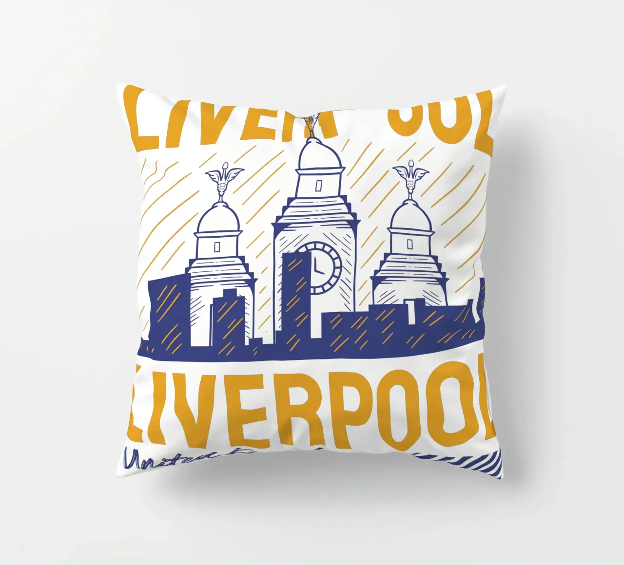 Design artistico classico di Liverpool cuscino da rivariahill