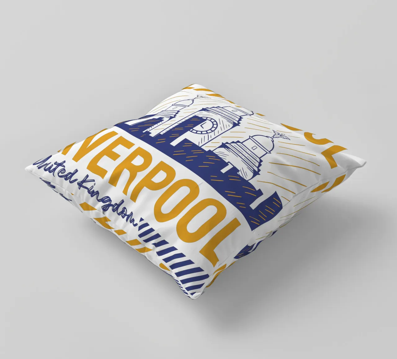 Design artistico classico di Liverpool cuscino da rivariahill