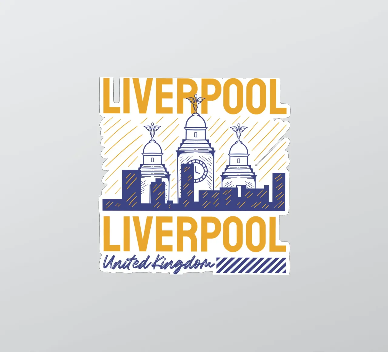 Design artistico classico di Liverpool adesivo da rivariahill