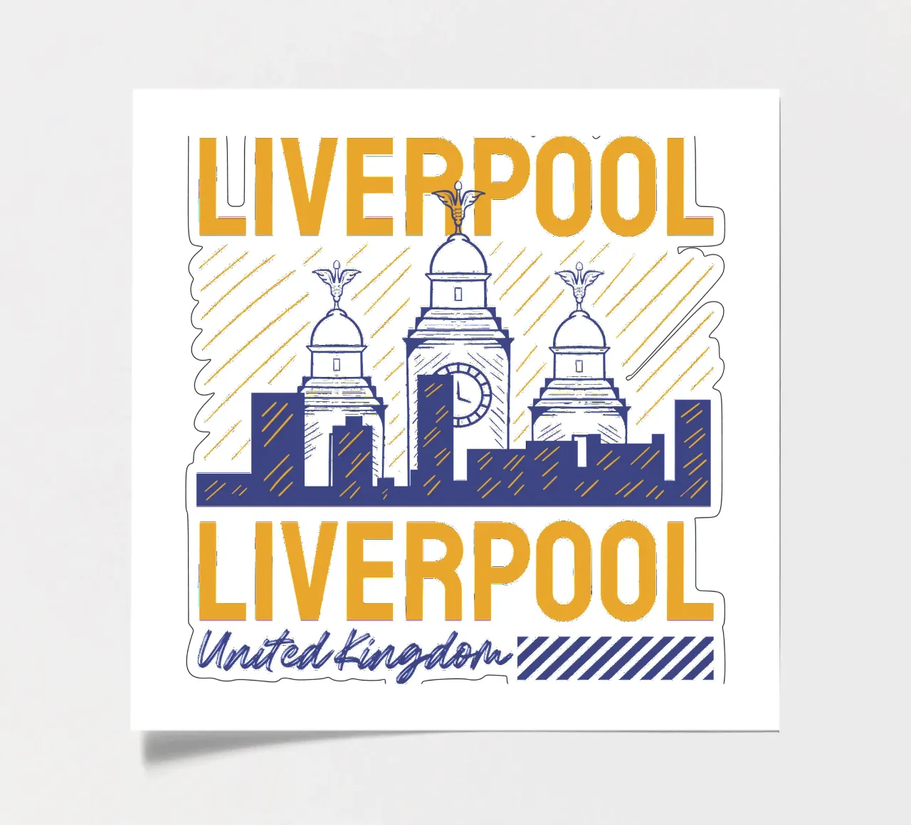 Design artistico classico di Liverpool foglio adesivo da rivariahill