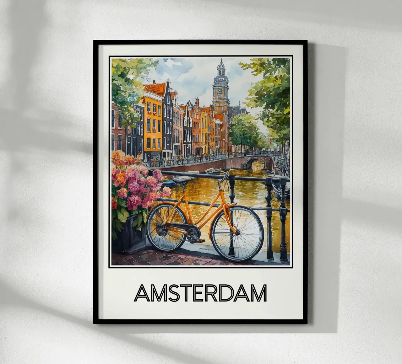 Amsterdam poster con telaio in legno da Frame the World