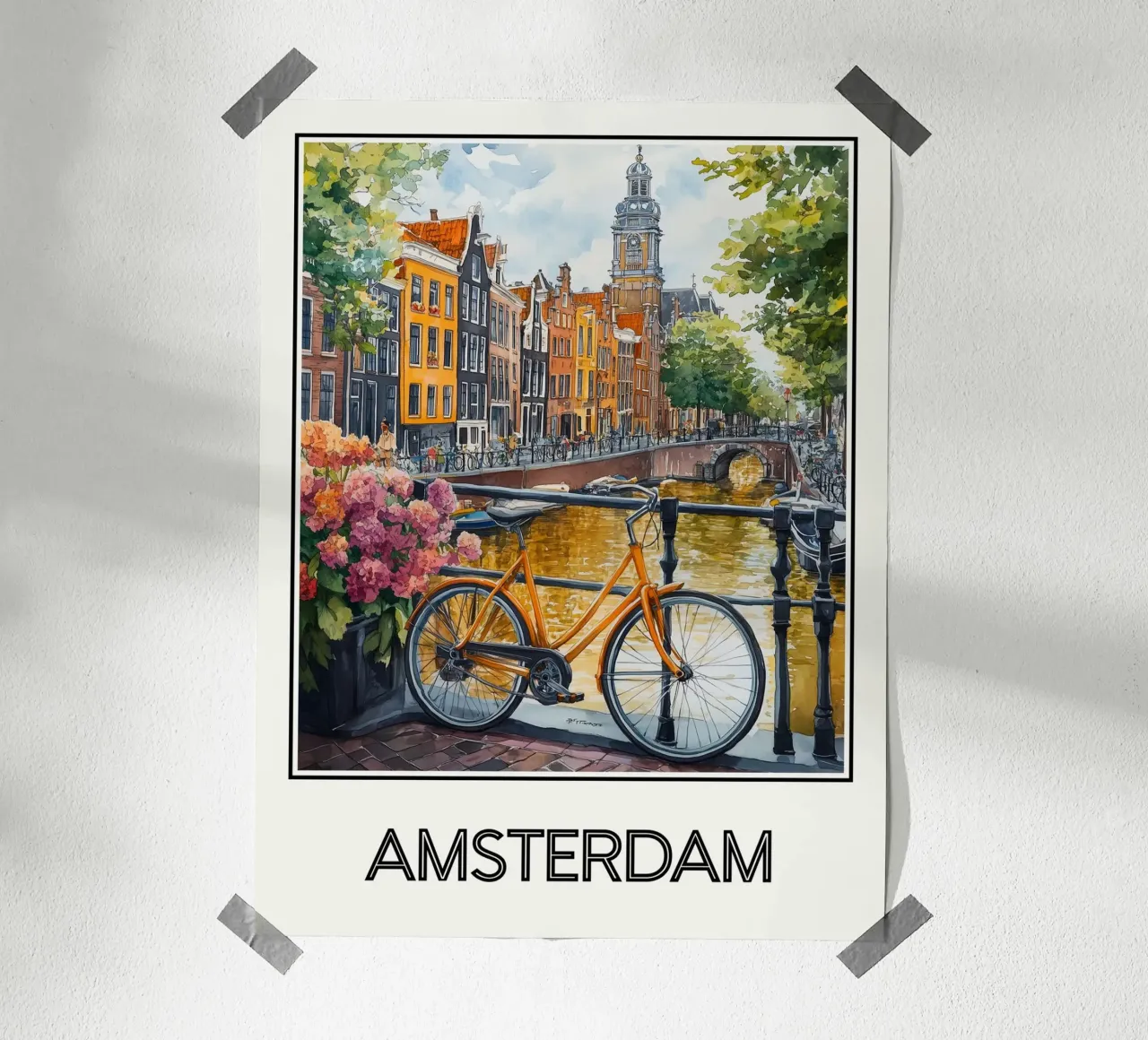 Amsterdam poster con telaio in legno da Frame the World
