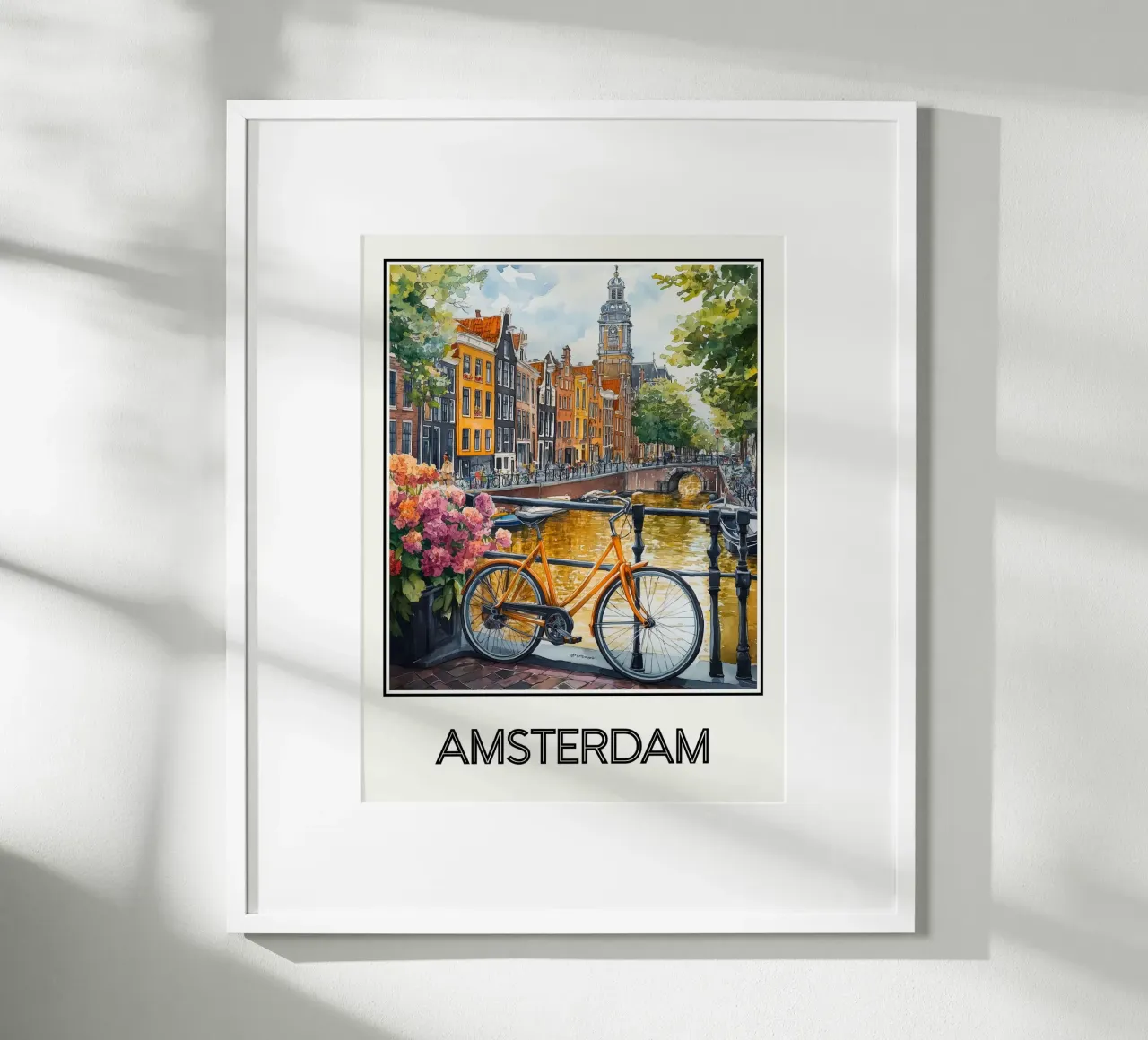 Amsterdam poster con telaio in legno da Frame the World