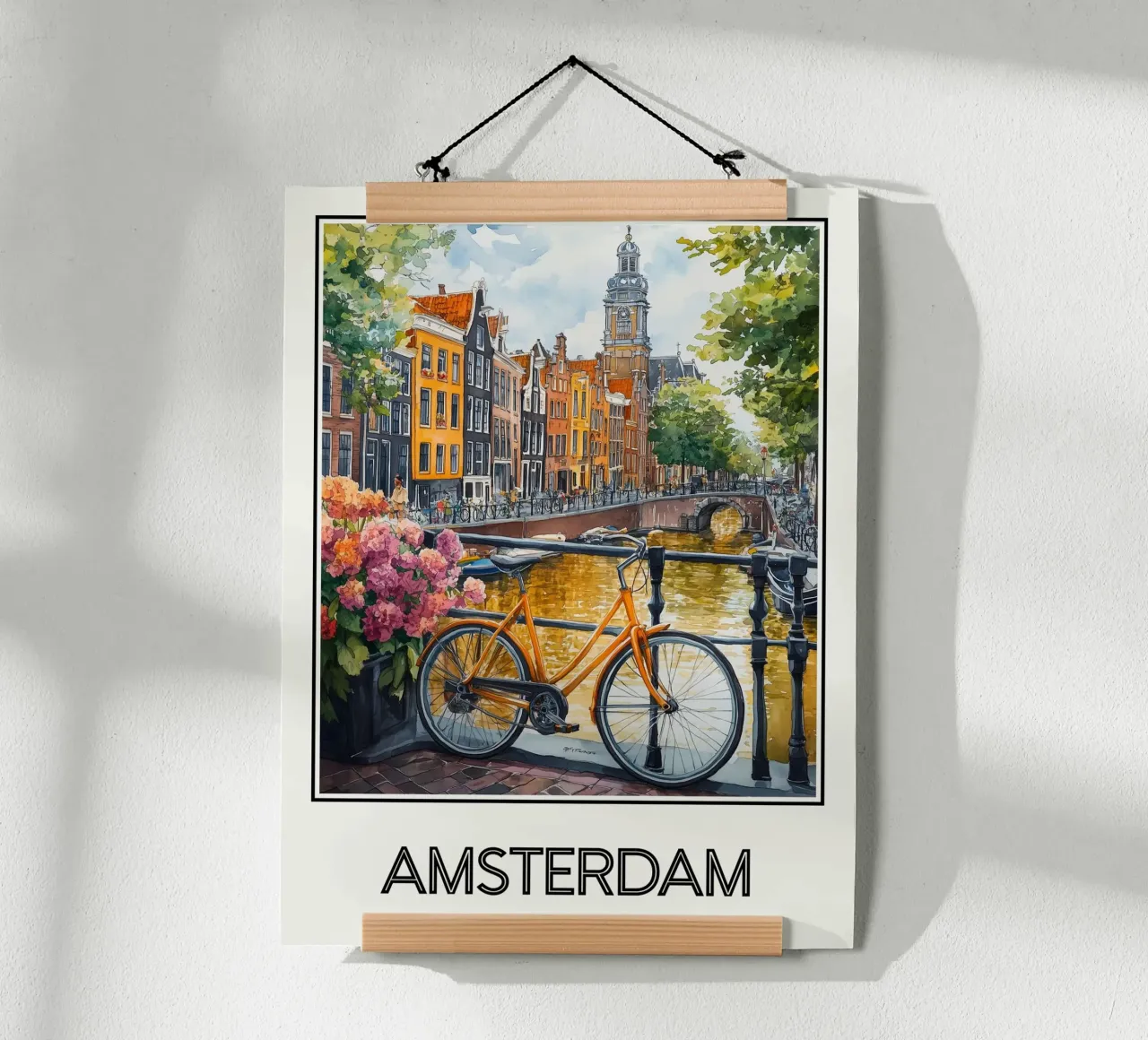 Amsterdam poster con telaio in legno da Frame the World