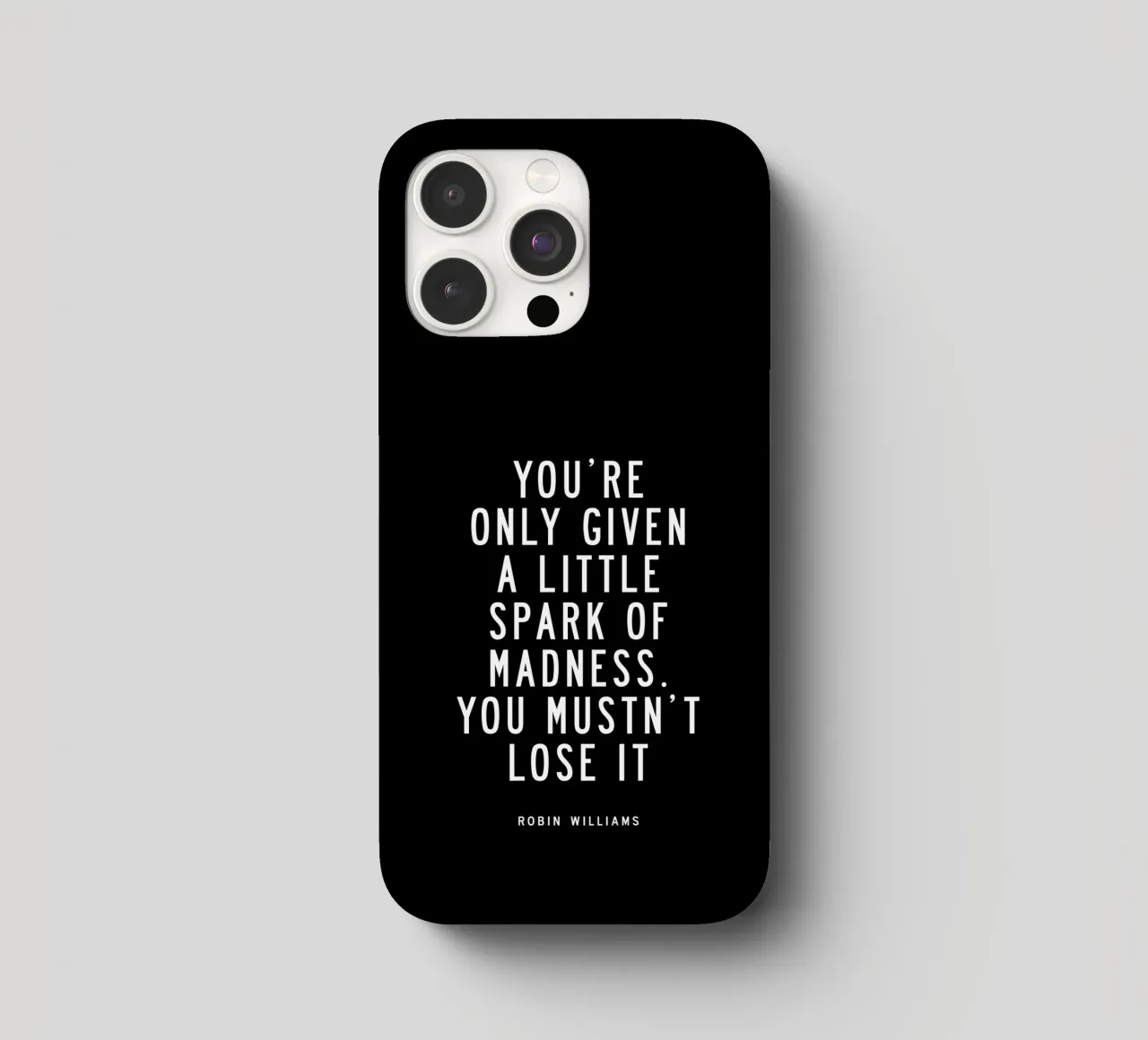 You Are Only Given a Little Spark of Madness Typography iphone case by THE MOTIVATED TYPE