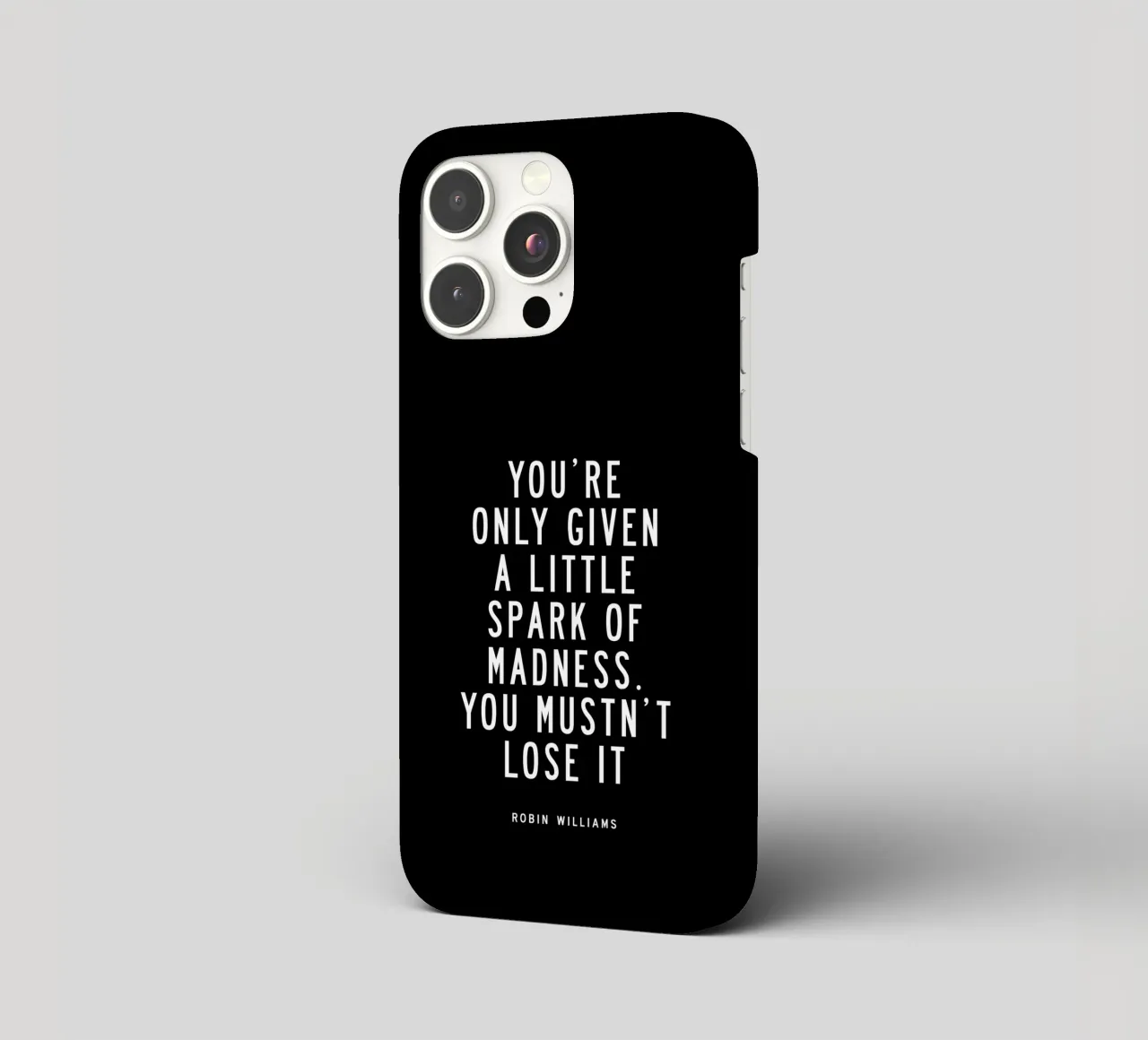You Are Only Given a Little Spark of Madness Typography iphone case by THE MOTIVATED TYPE