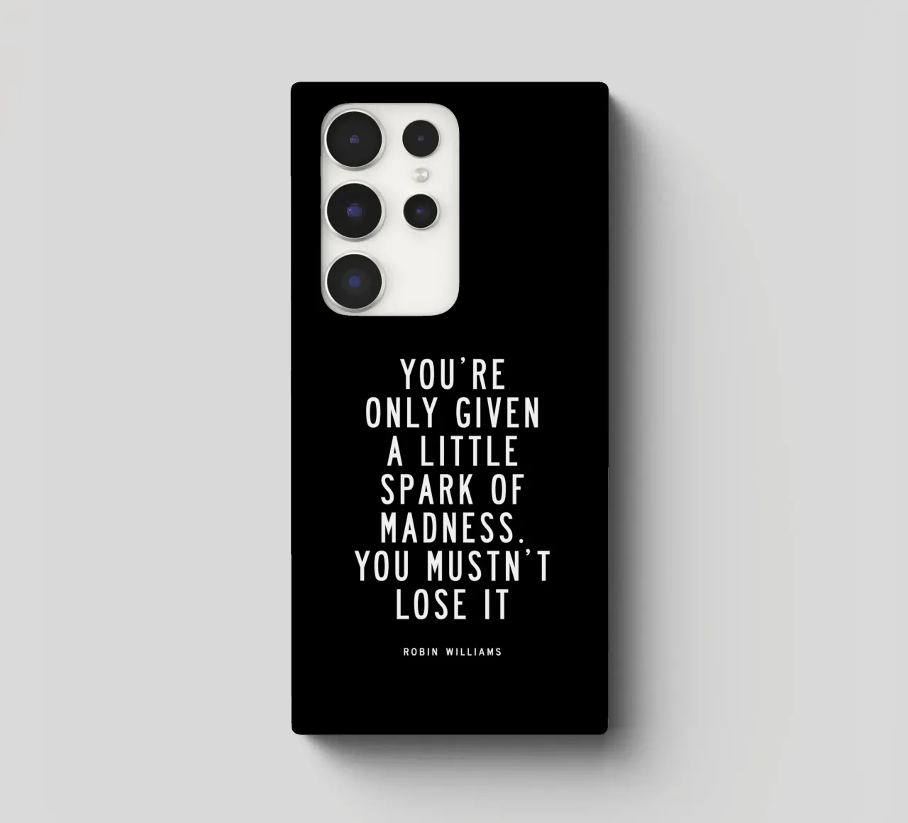 You Are Only Given a Little Spark of Madness Typography samsung phone case by THE MOTIVATED TYPE