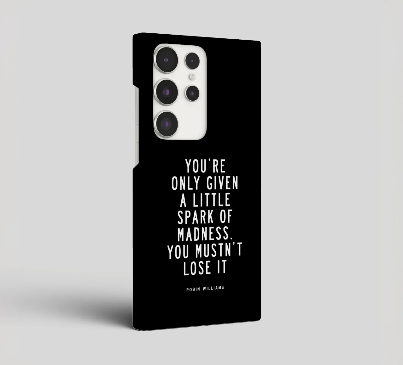 You Are Only Given a Little Spark of Madness Typography samsung phone case by THE MOTIVATED TYPE