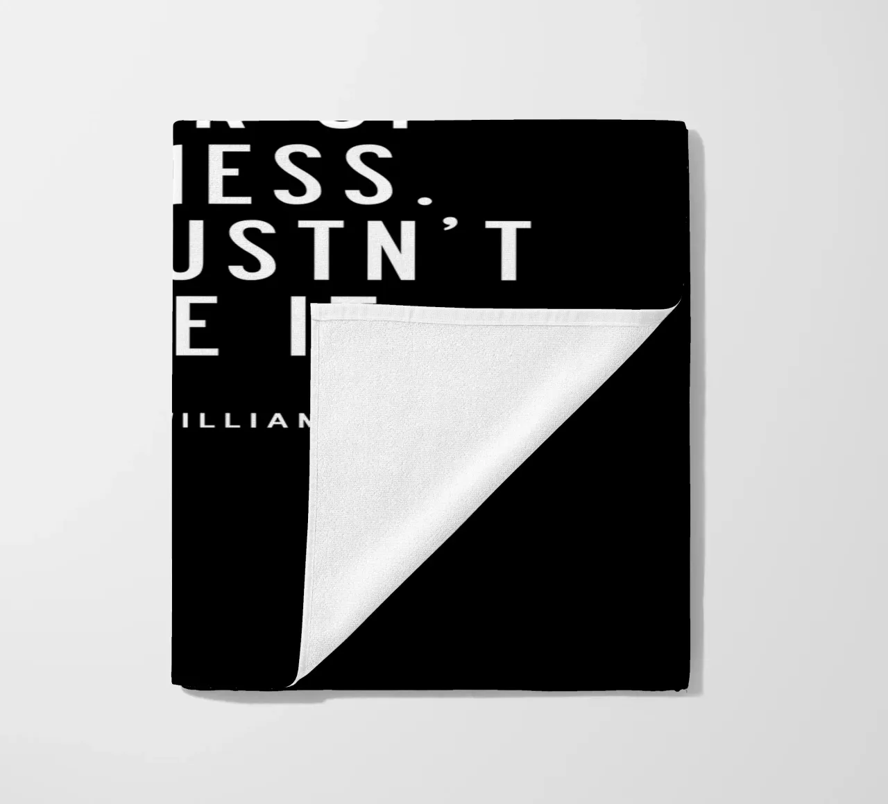 Il ne vous est donné qu'une petite étincelle de folie Typographie serviette de plage de THE MOTIVATED TYPE
