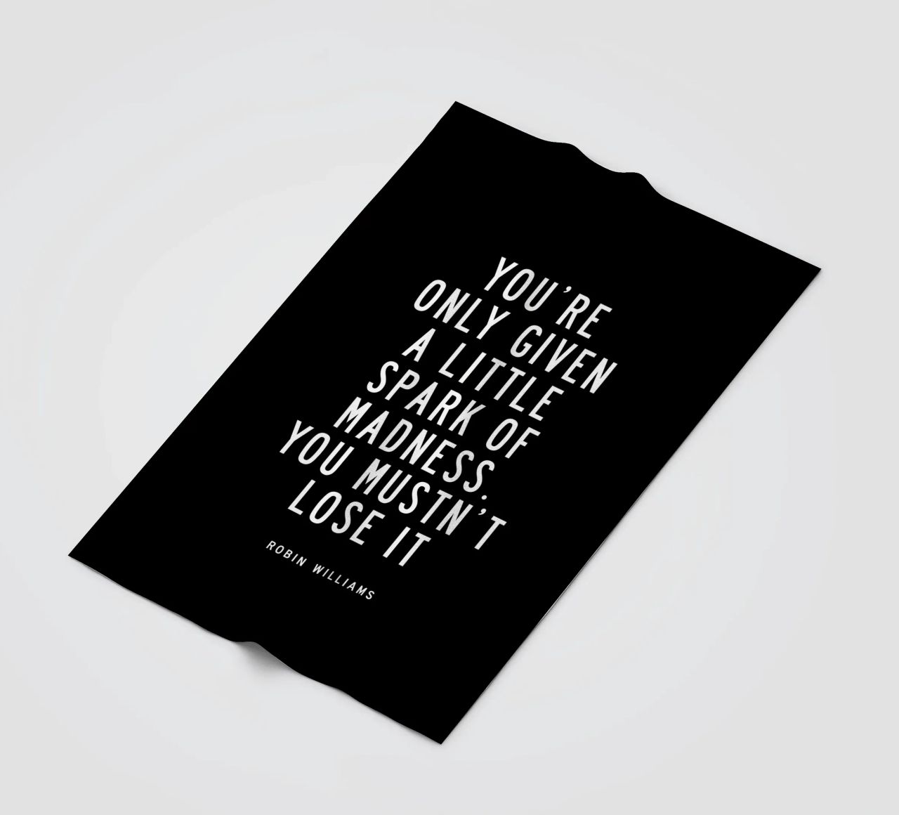 You Are Only Given a Little Spark of Madness Typography fleece blanket by THE MOTIVATED TYPE