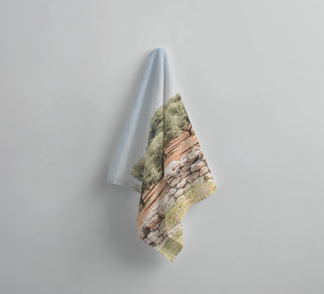 Puglia, Italy I Field of olive trees in a nature park towel by Julie Travel Photography