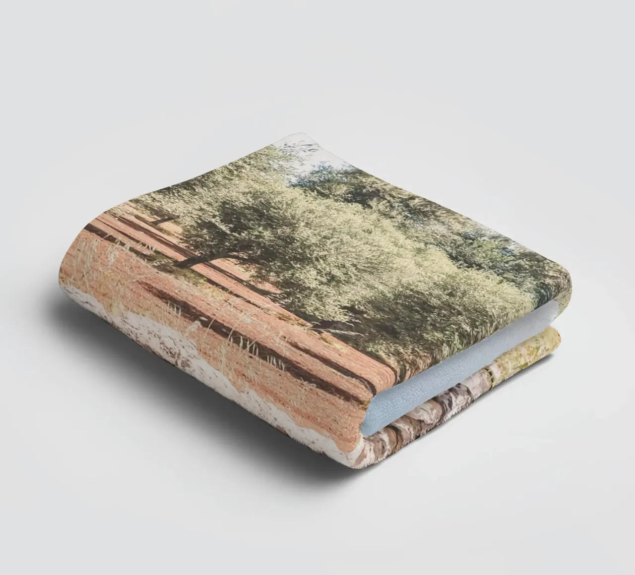 Puglia, Italy I Field of olive trees in a nature park towel by Julie Travel Photography