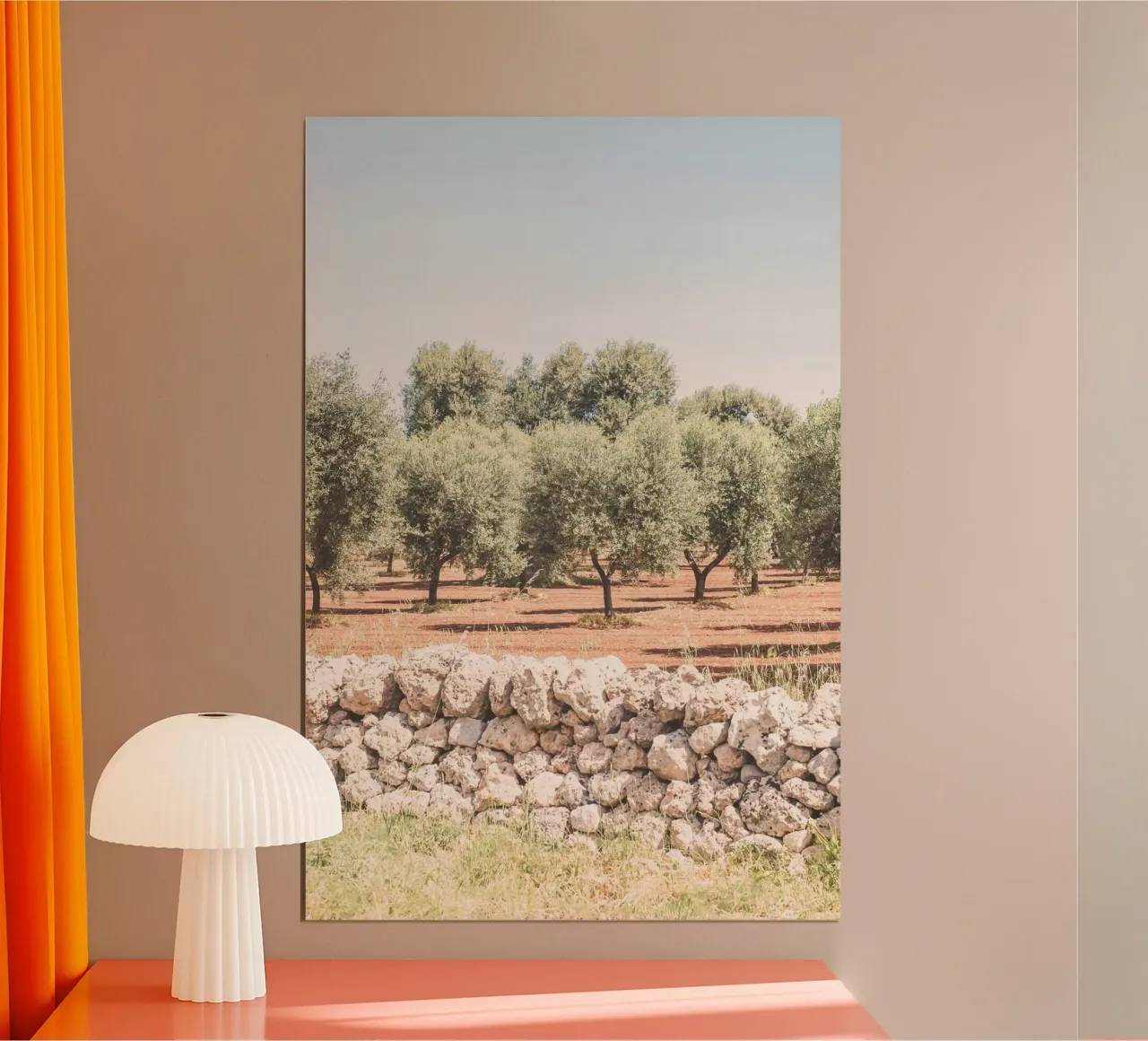 Pouilles, Italie I Champ d’oliviers dans un parc naturel poster avec cadre en aluminium de Julie Travel Photography