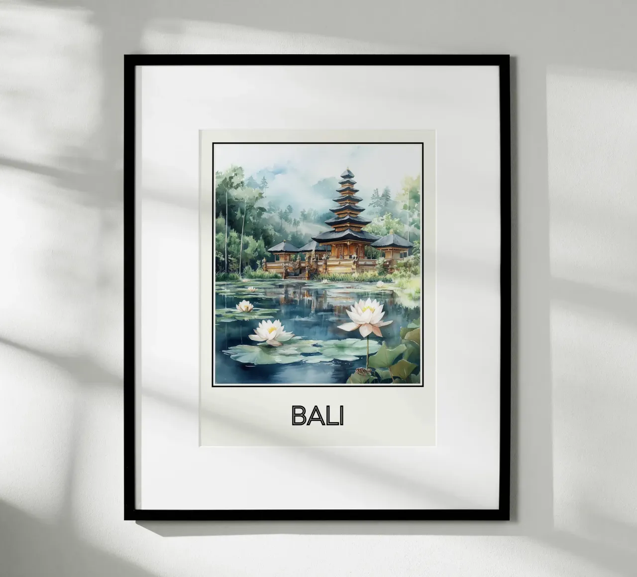 Bali poster con telaio in legno da Frame the World