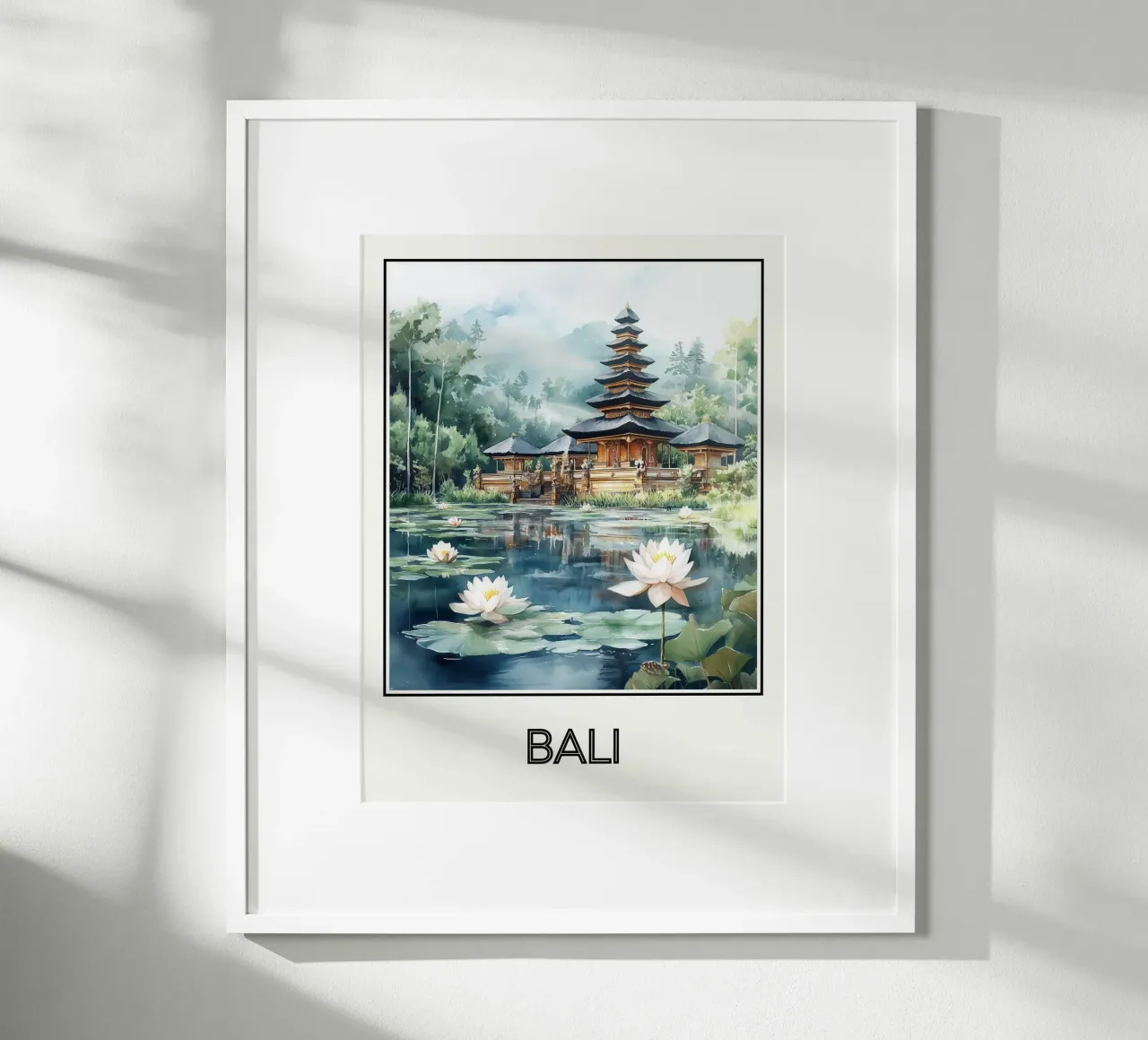 Bali poster con telaio in legno da Frame the World