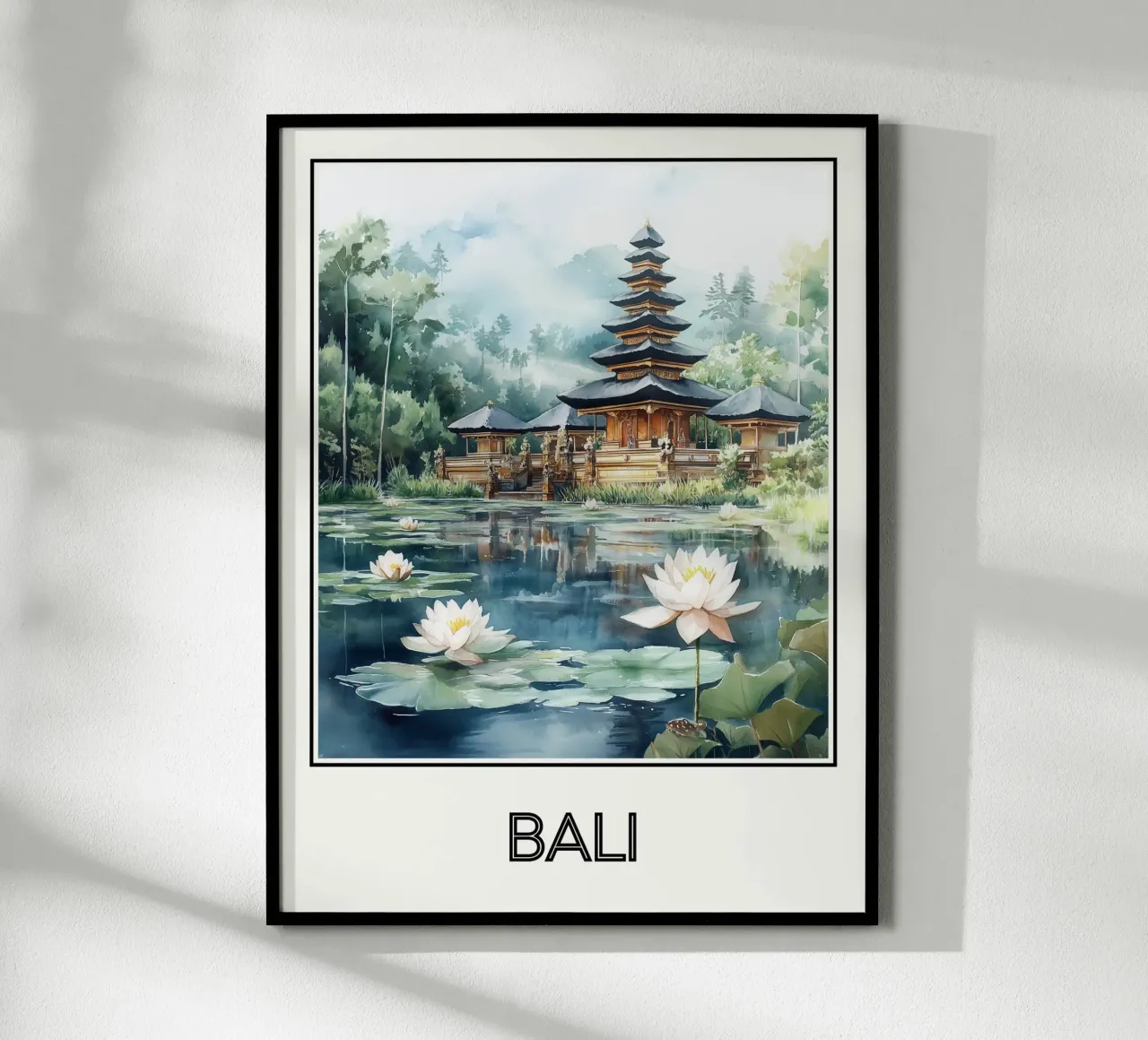 Bali poster con telaio in legno da Frame the World