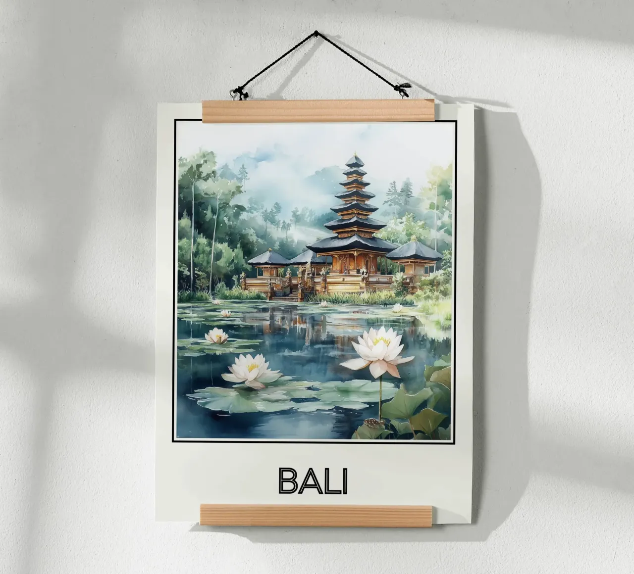 Bali poster con telaio in legno da Frame the World