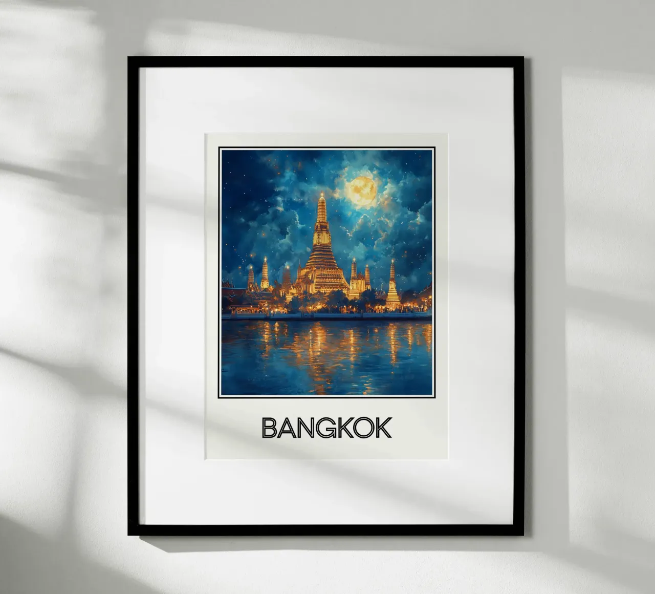 Bangkok poster con telaio in legno da Frame the World