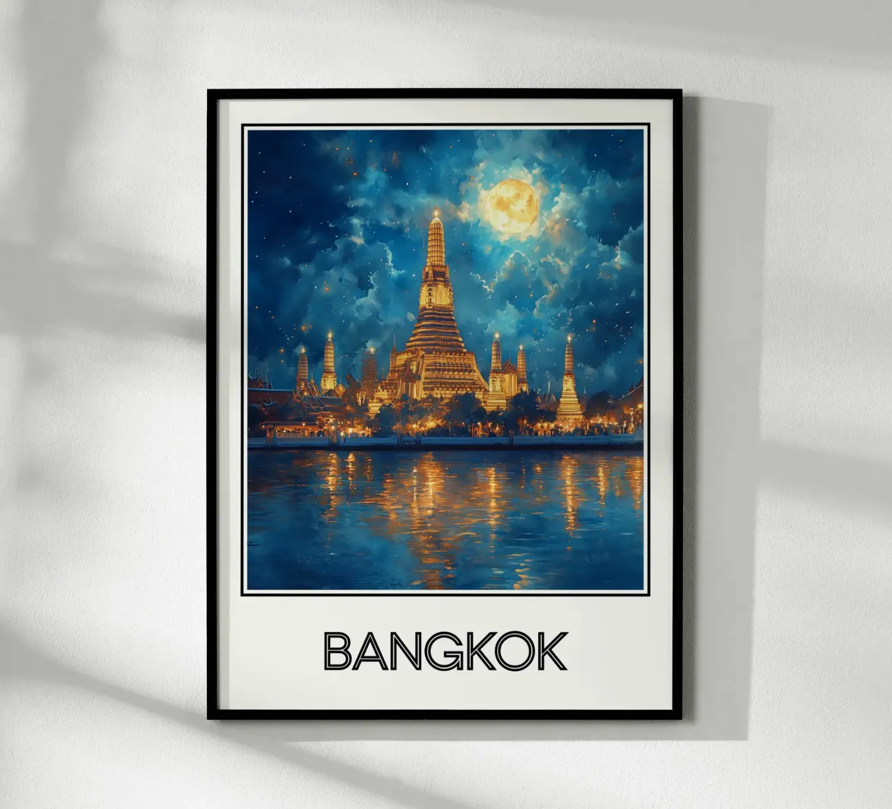 Bangkok poster con telaio in legno da Frame the World